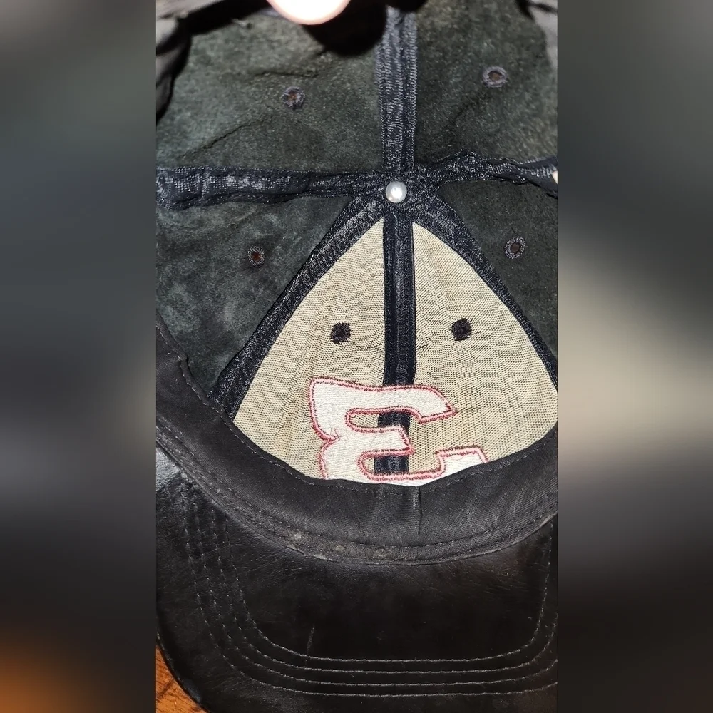 Vintage Dale Earnhardt Sr 100% LEATHER Trucker hat osfm - Picture 2 of 4